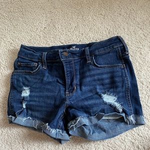 Hollister ripped jean shorts
